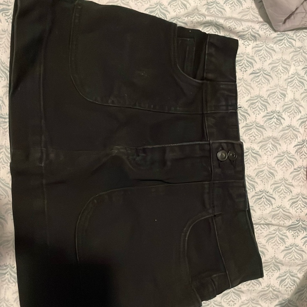 Black mini skirt